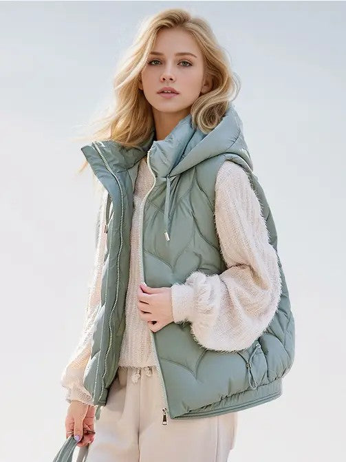 Puffer vest with Hoodie