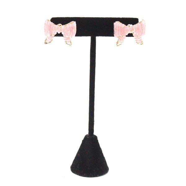 BOW SHAPED SHORT STUD EARINGS - - The Queens Hanger Boutique -