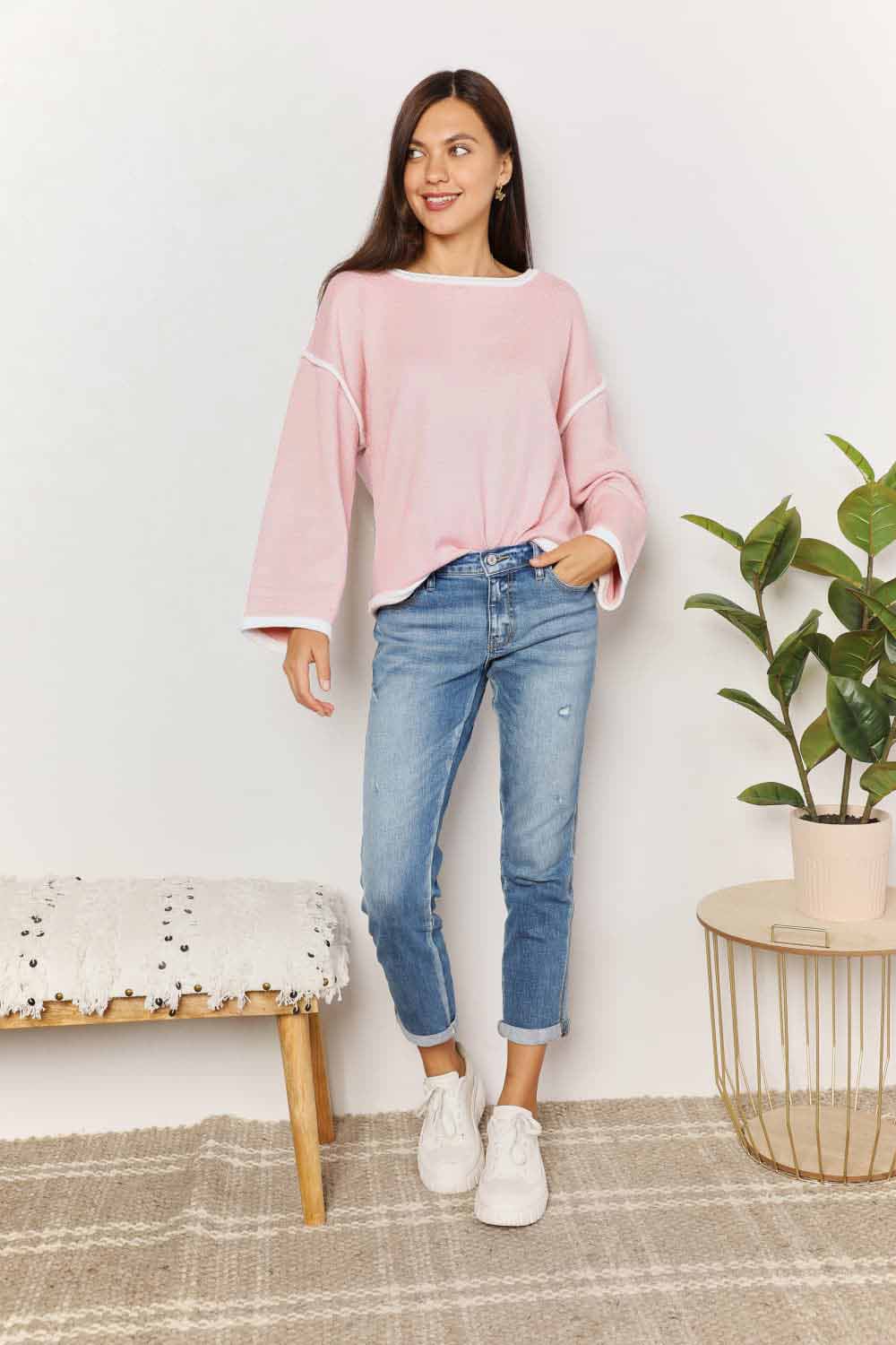 Blush Pink Knit Top - - The Queens Hanger Boutique -