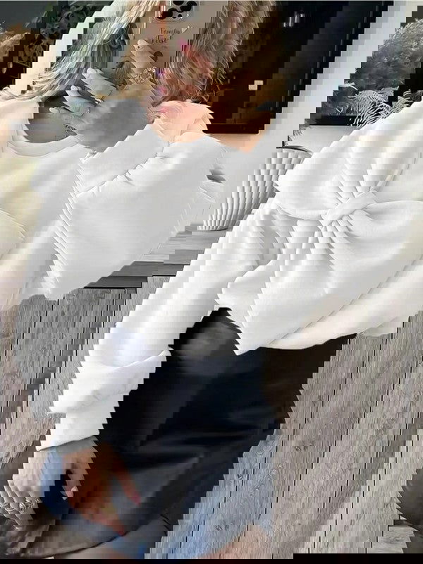 Bow detail Sweater - - The Queens Hanger Boutique -