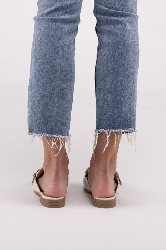 Buckle Backless Slides Loafer Shoes - The Queens Hanger Boutique