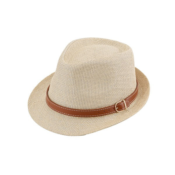 CLASSIC SHORT BIRM STRAW FEDORA HAT - - The Queens Hanger Boutique -