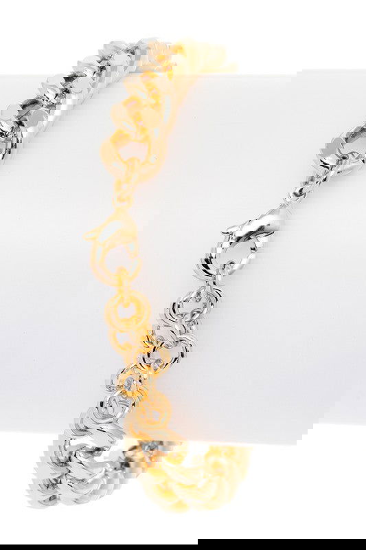 CZ Heart Shape Chain Link Bracelet - - The Queens Hanger Boutique -