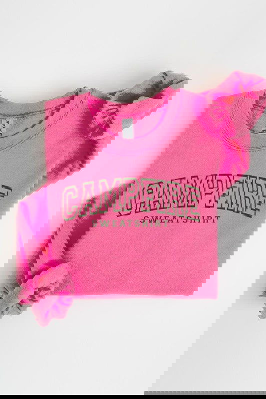 Campfire Sweatshirt Graphic Fleece Sweatshirts - - The Queens Hanger Boutique -