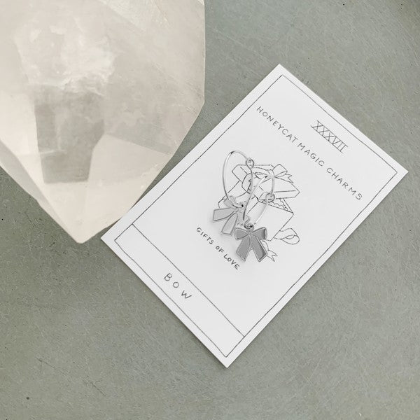 Charm Bow Hoops - - The Queens Hanger Boutique -