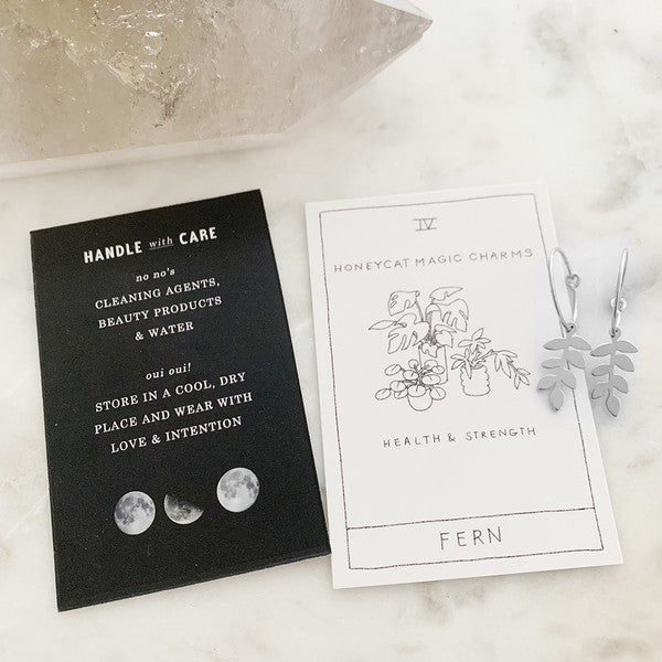 Charm Fern Hoops - - The Queens Hanger Boutique -