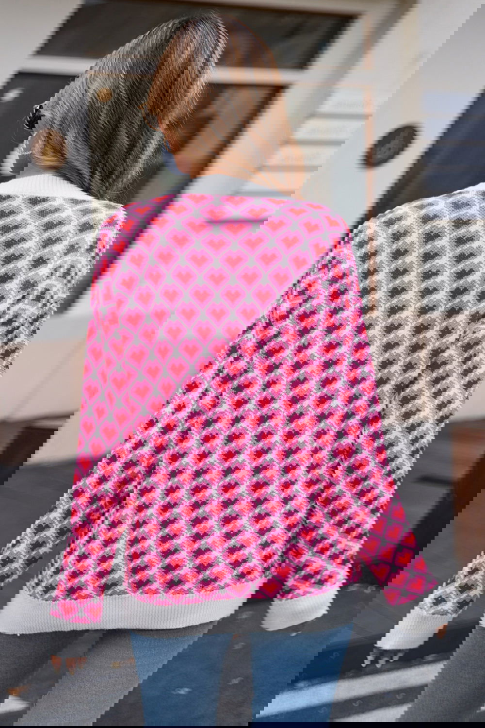 Contrast Round Neck Dropped Shoulder Sweater - - The Queens Hanger Boutique -