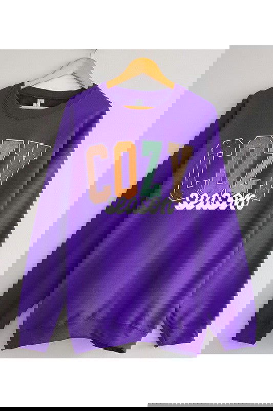 Cozy Season Fleece Sweatshirt - - The Queens Hanger Boutique -