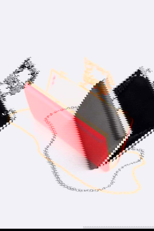 Crystal Buckle Clutch - The Queens Hanger Boutique