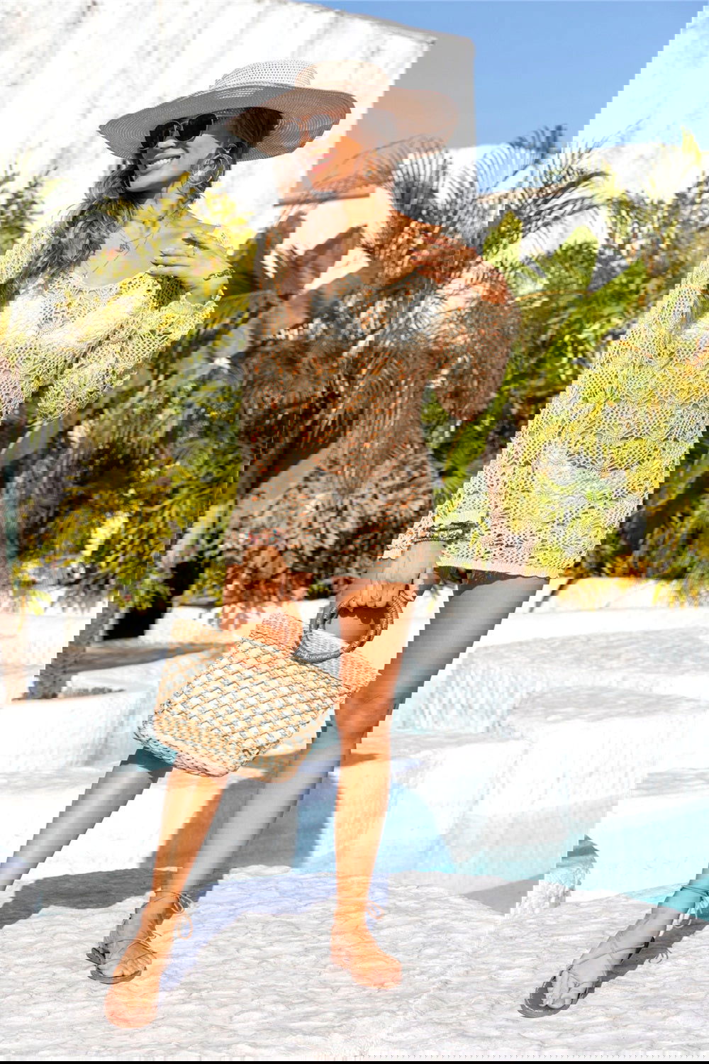 Cutout Long Sleeve Cover-Up - The Queens Hanger Boutique