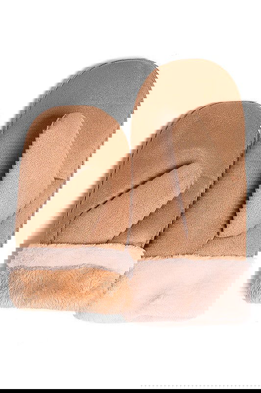 Faux Fur Sueded Mitten Gloves - - The Queens Hanger Boutique -