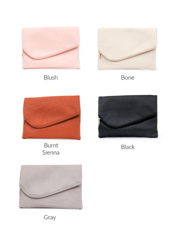 Foldover Envelope Clutch - - The Queens Hanger Boutique -