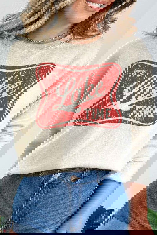 ITS LAKE TIME PLUS SIZE SWEATSHIRT - The Queens Hanger Boutique