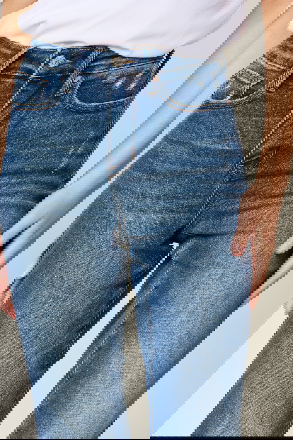 Judy Blue Full Size Tummy Control High Waist Slim Jeans - The Queens Hanger Boutique