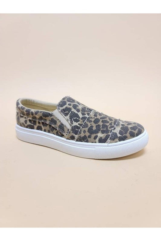 LEOPARD SLIP ON SNEAKERS - - The Queens Hanger Boutique -