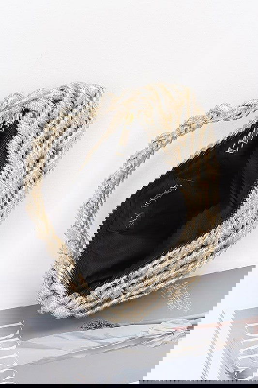 Metallic Strings Braided Shoulder Bag - - The Queens Hanger Boutique -