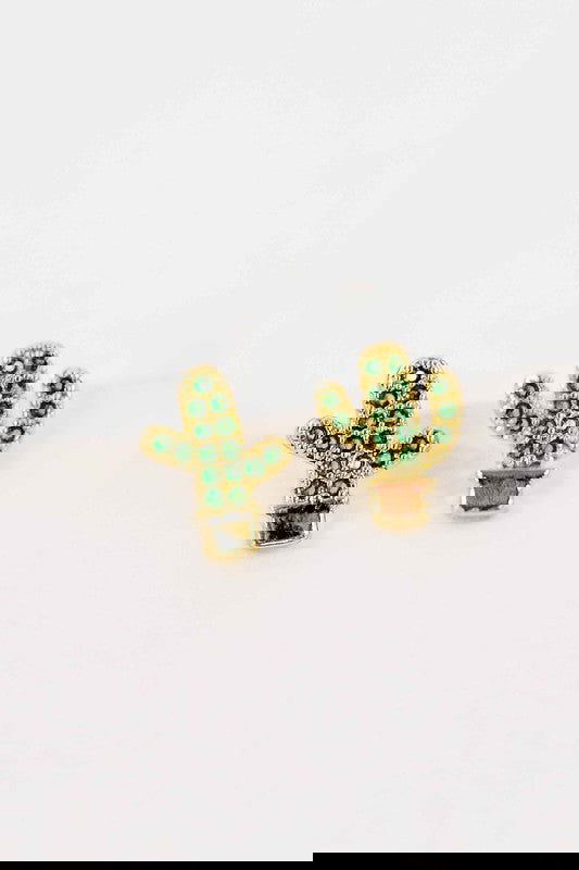 Mini Cactus Earrings - - The Queens Hanger Boutique -