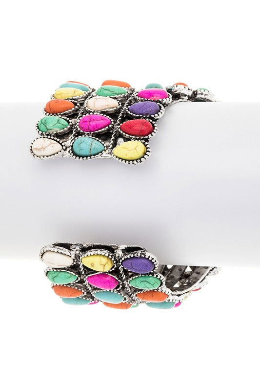 Oversized Stone Bangle - The Queens Hanger Boutique