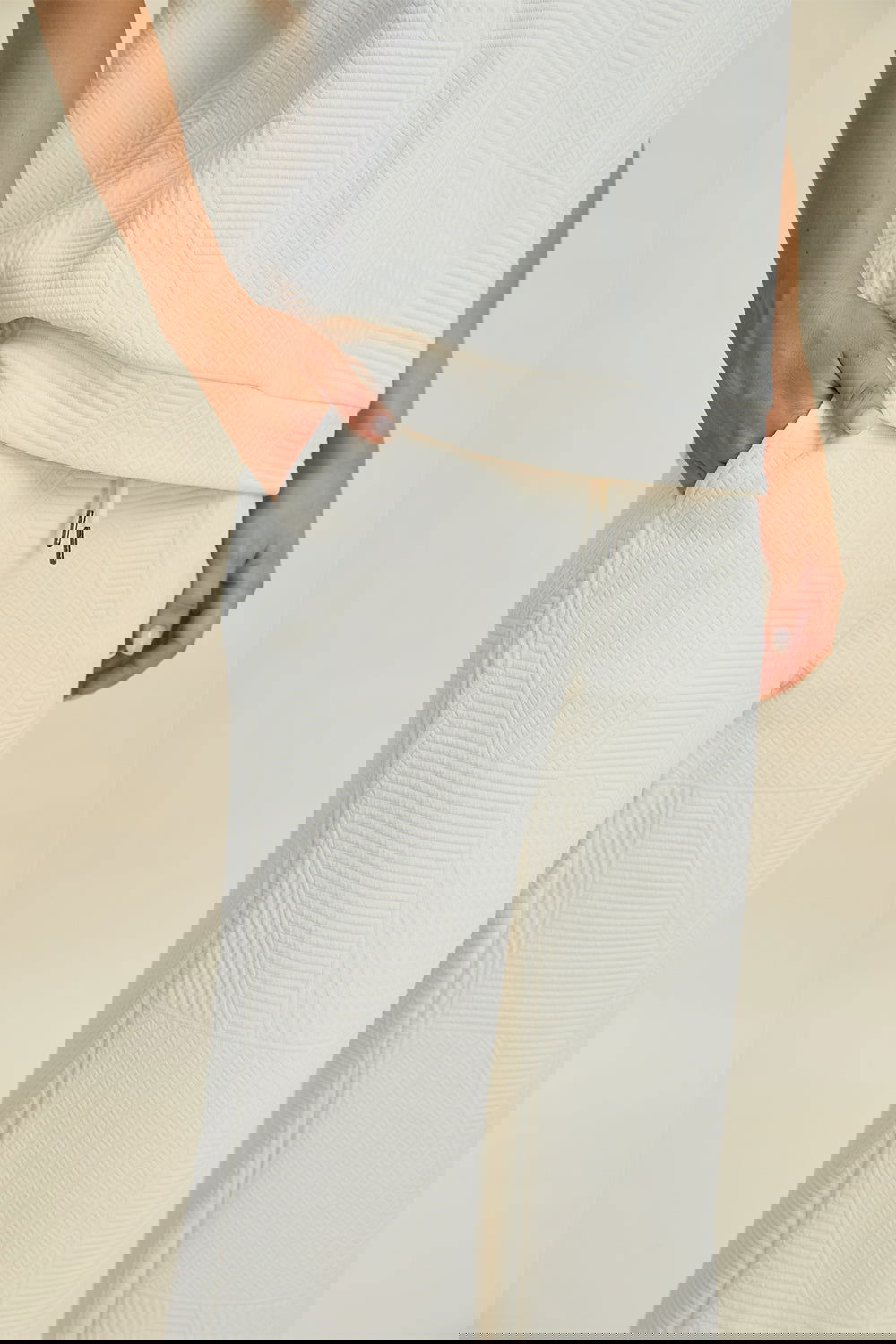 Pearl Detail Short Sleeve Two-Piece Set - - The Queens Hanger Boutique -