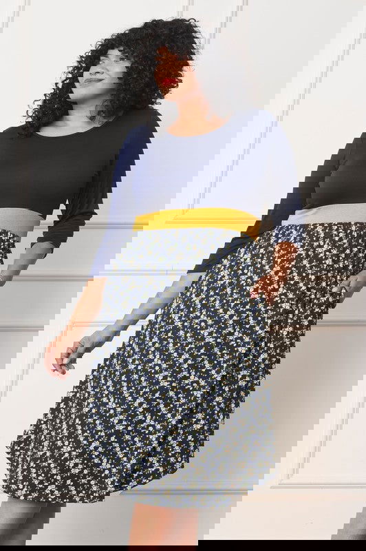 Plus Curved Hem Band Midi Dress - The Queens Hanger Boutique