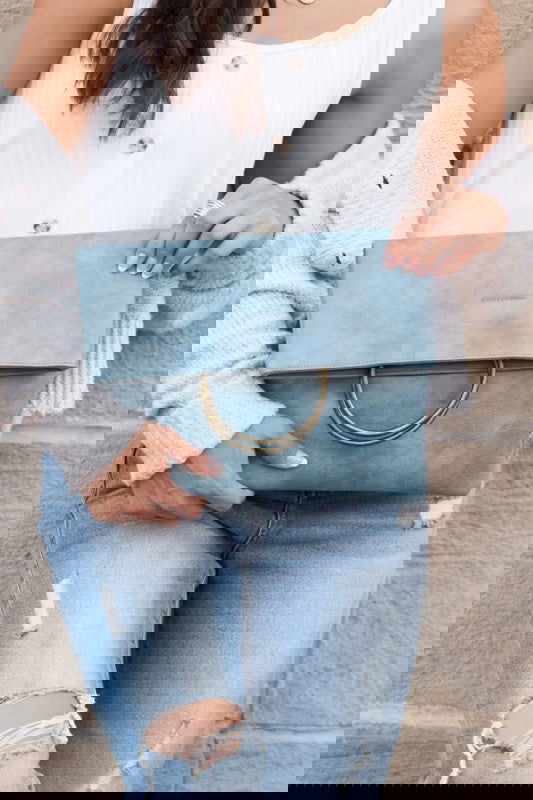 Sophisticated O-Ring Fold Clutch - The Queens Hanger Boutique