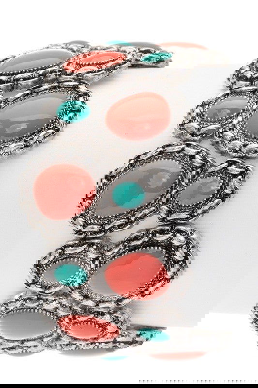 Squash Blossom Wester Stretch Bracelet - - The Queens Hanger Boutique -