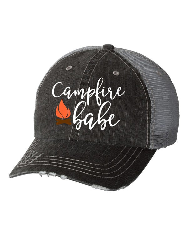The Campfire Babe Graphic Trucker Hat - The Queens Hanger Boutique