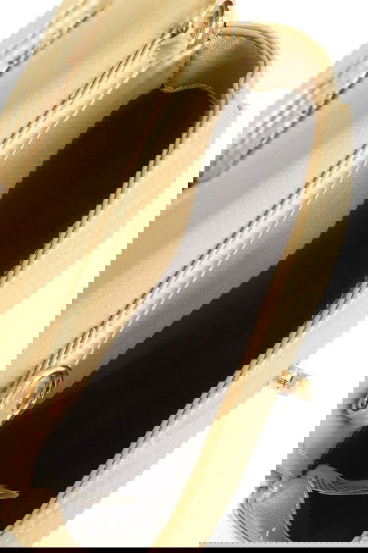 The Elegance Chevron Quilted Buckle Bag - The Queens Hanger Boutique