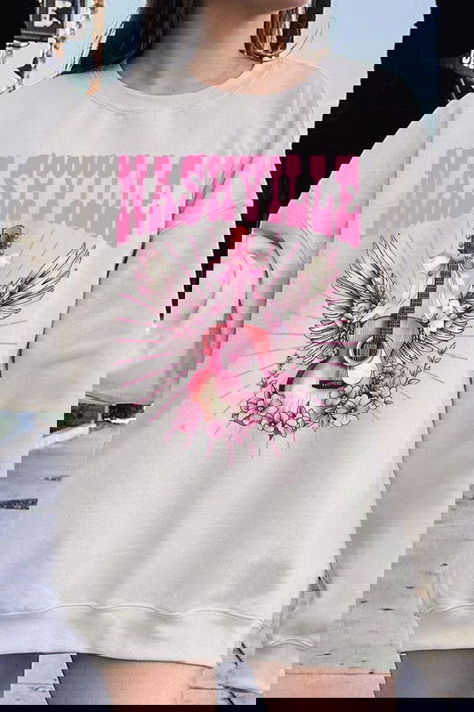 The Nashville Charm Graphic Fleece Sweatshirt - The Queens Hanger Boutique