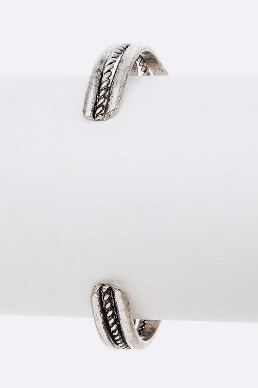 The Oversized Oval Stone Bangle - The Queens Hanger Boutique