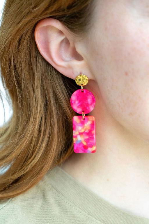The Pink Paradise Earrings - The Queens Hanger Boutique