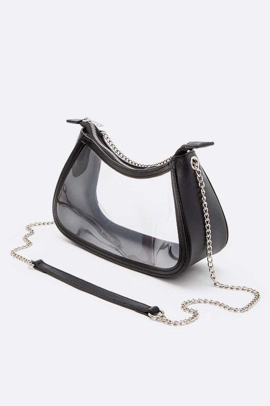 Transparent Stadium Shoulder Bag - The Queens Hanger Boutique