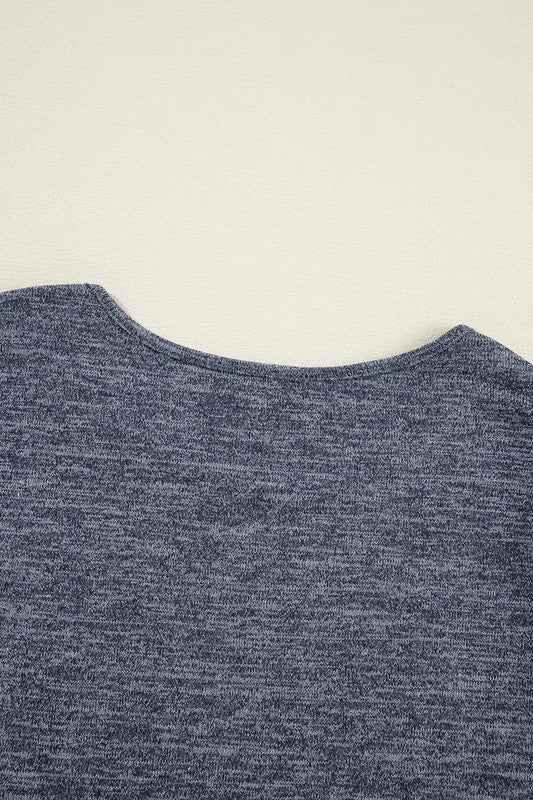 Women Ruffle Tiered Floral Sleeve Crew Neck Blouse - - The Queens Hanger Boutique -