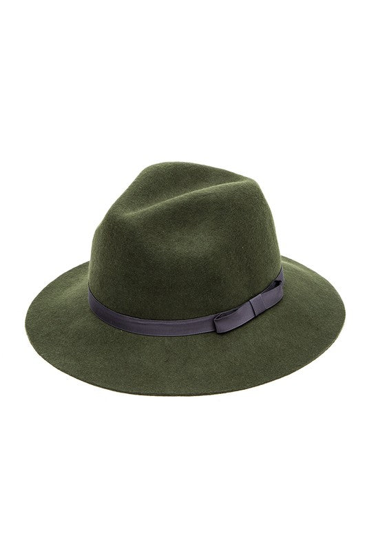Wool Felt Ribbon Fedora - - The Queens Hanger Boutique -