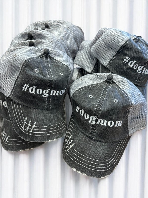 hashtag dogmom Embroidered Trucker Hat - - The Queens Hanger Boutique -