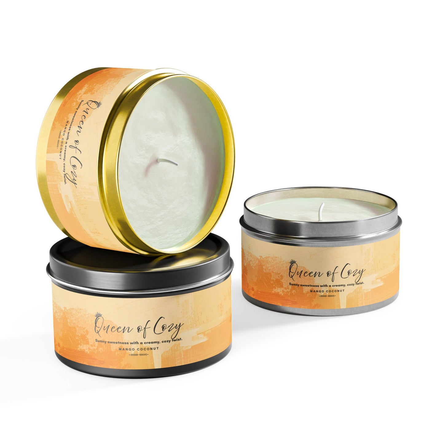 Queen of Cozy Tin Candles | Coconut Mango