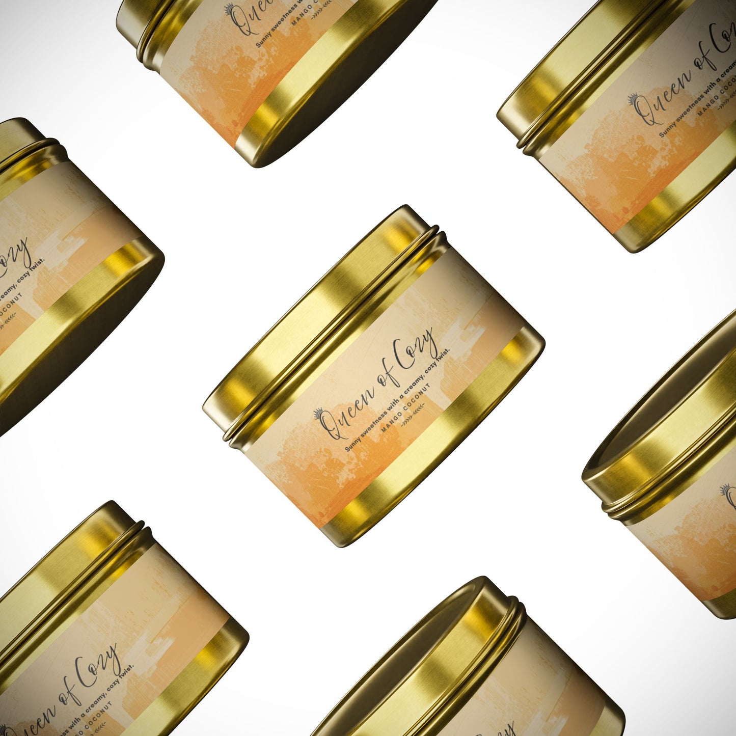 Queen of Cozy Tin Candles | Coconut Mango