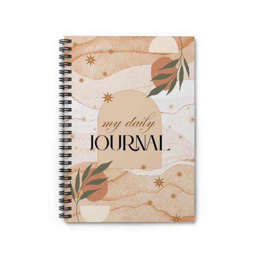 Boho Celestial Journal — Spiral Ruled Notebook
