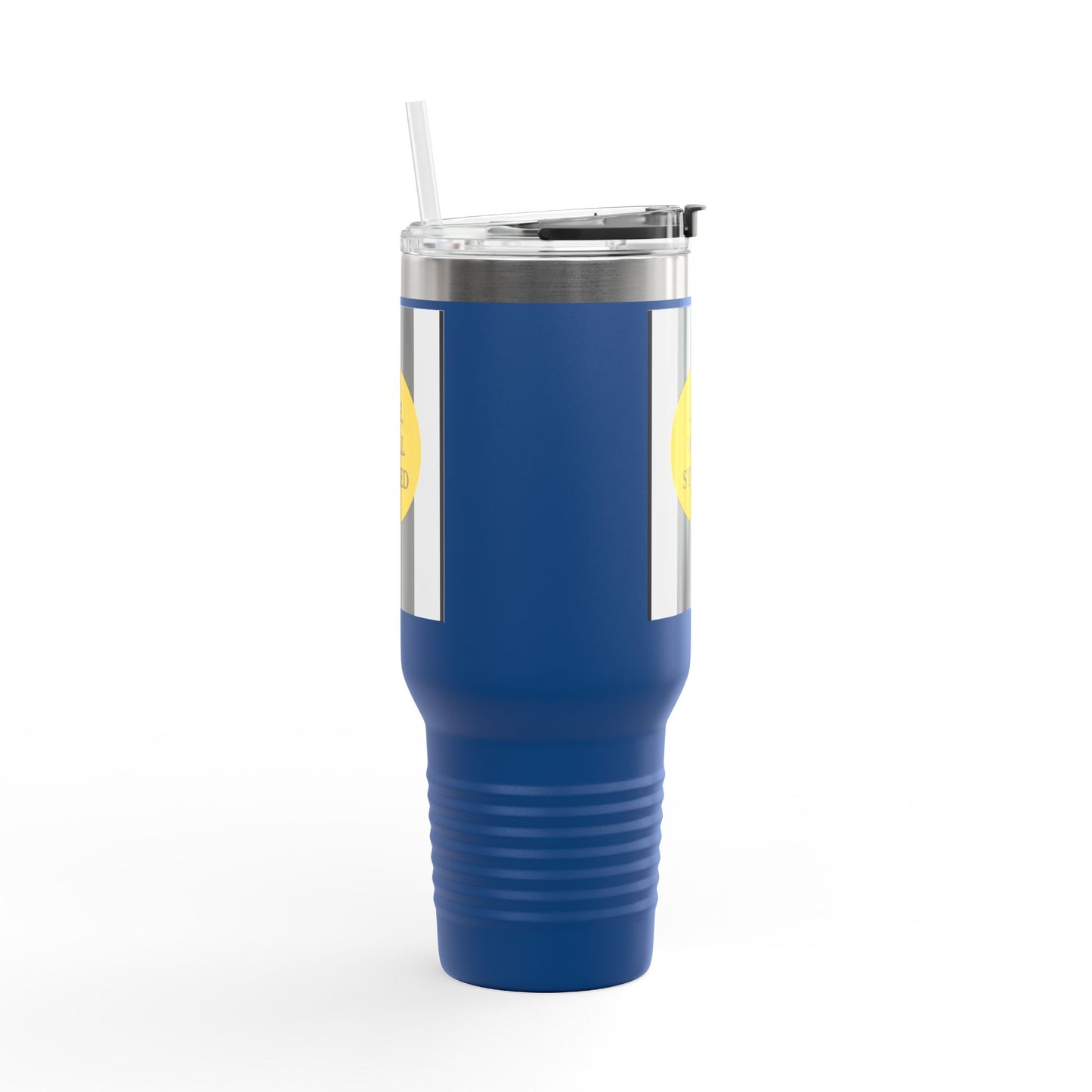 Life, Well Styled – Chic Stripe Insulated Travel Tumbler with Handle