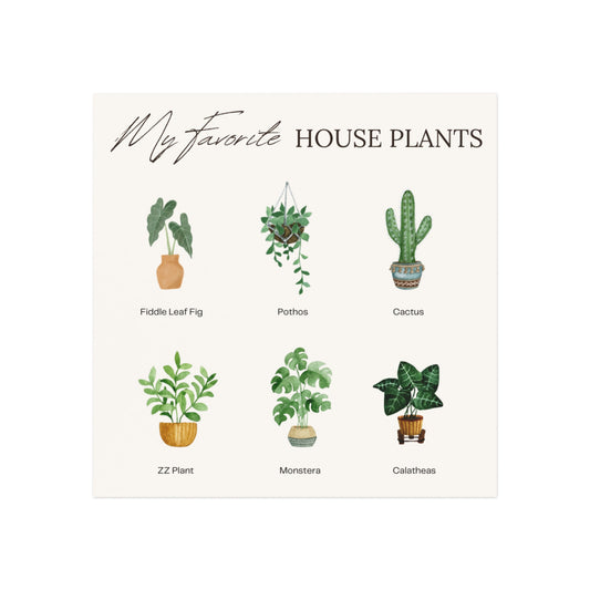 My Favorite House Plants Magnet — Botanical Plant Lover Decor