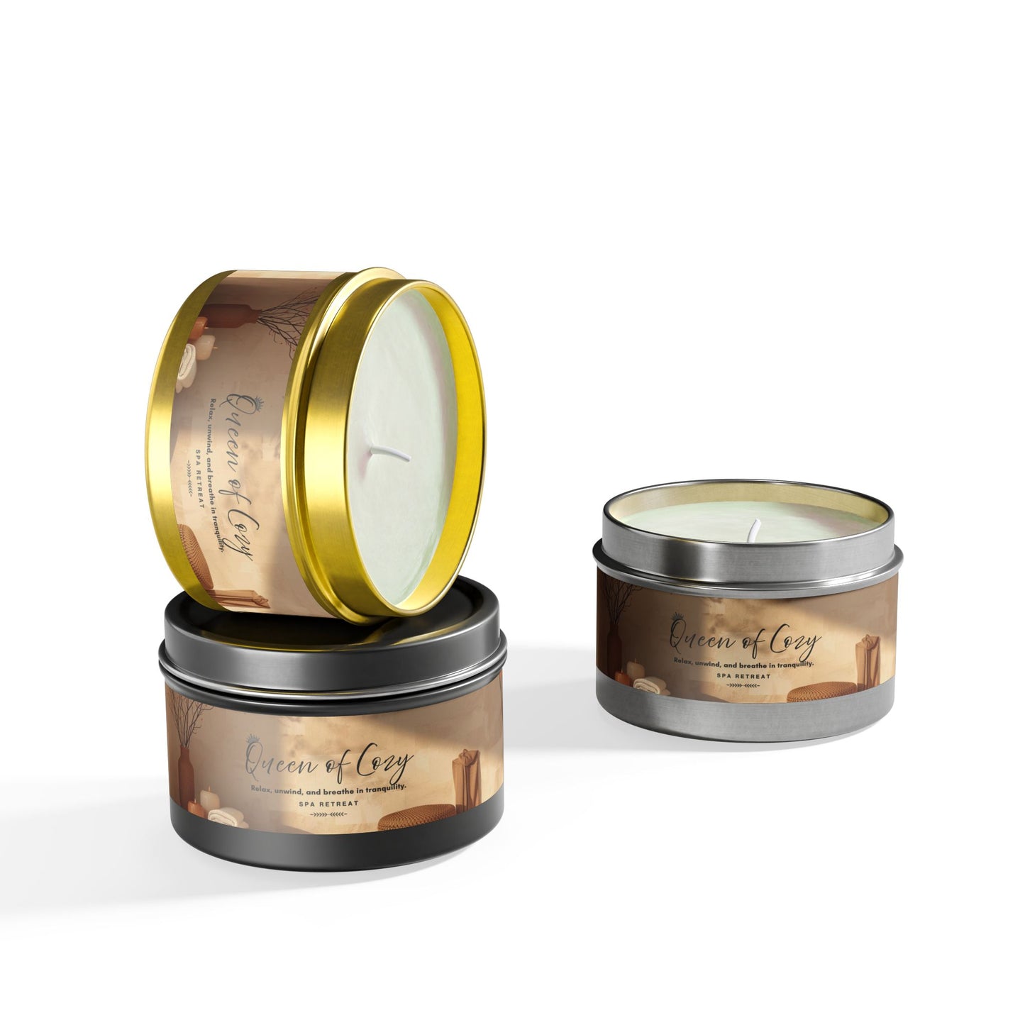 Queen of Cozy Tin Candles | Spa Retreat