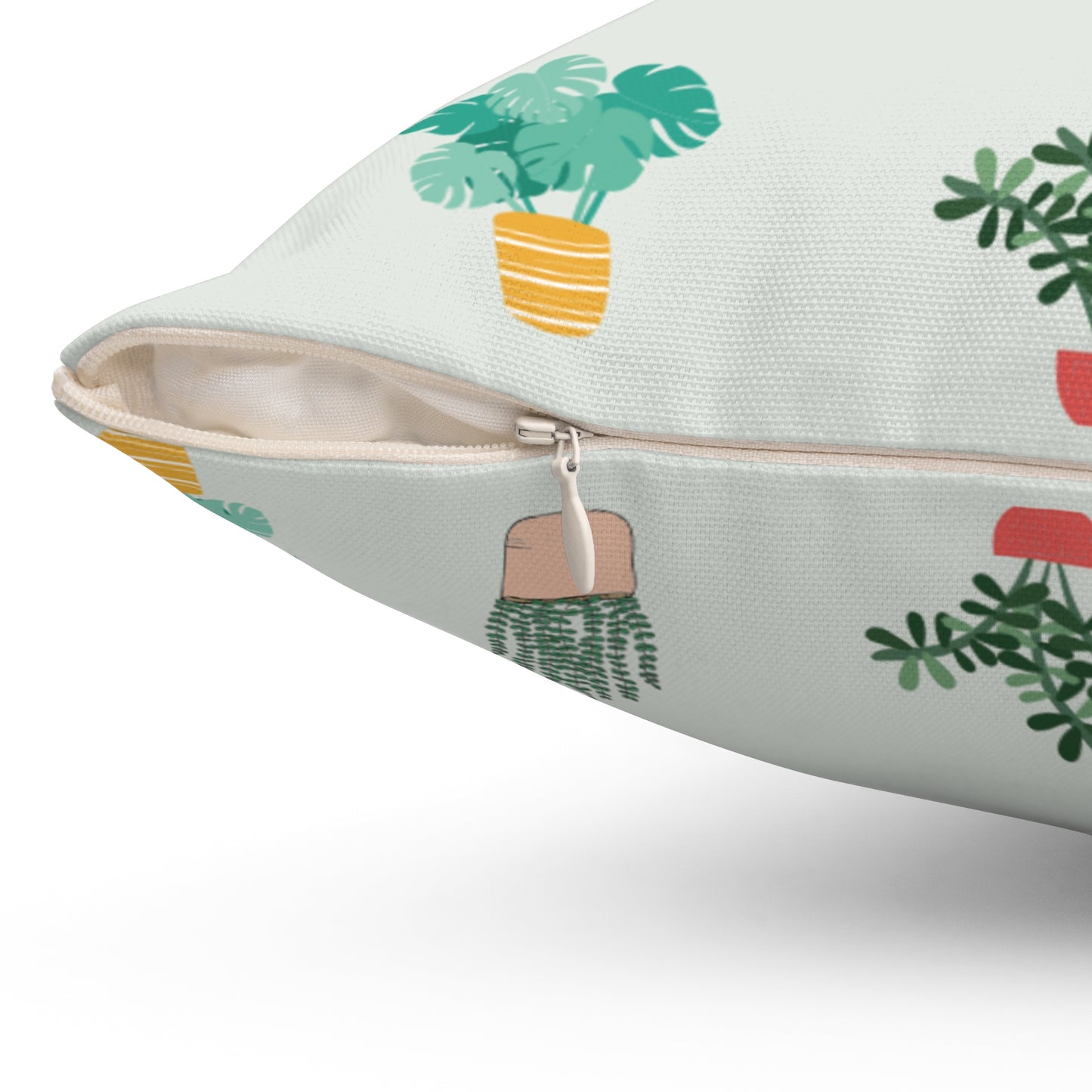 Plant Life – Boho Botanical Plant Lover Throw Pillow (18×18)