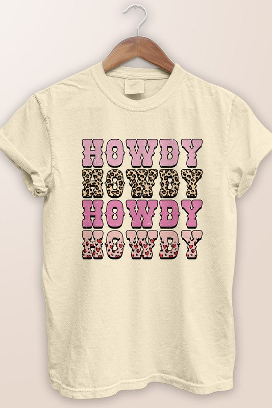 Howdy, Western Valentine Garment Dye Tee