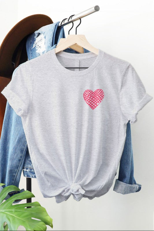 Pink Heart Love and Friendship Graphic Tee