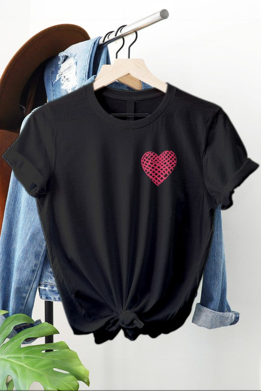 Pink Heart Love and Friendship Graphic Tee