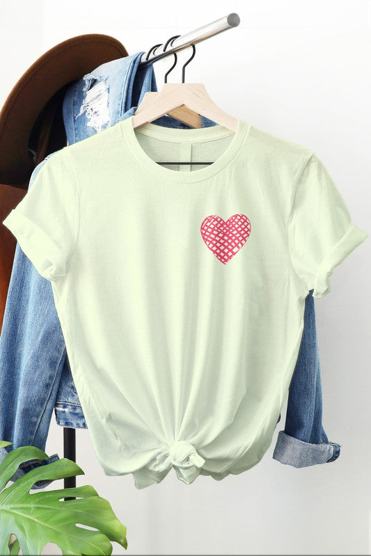 Pink Heart Love and Friendship Graphic Tee