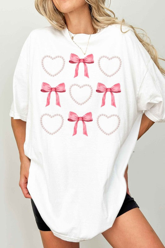 HEARTS AND BOWS PEARL OVERSIZED TEE