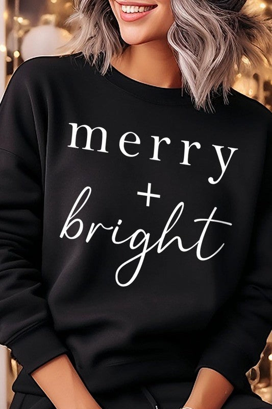 Merry+Bright Graphic Fleece Sweatshirts