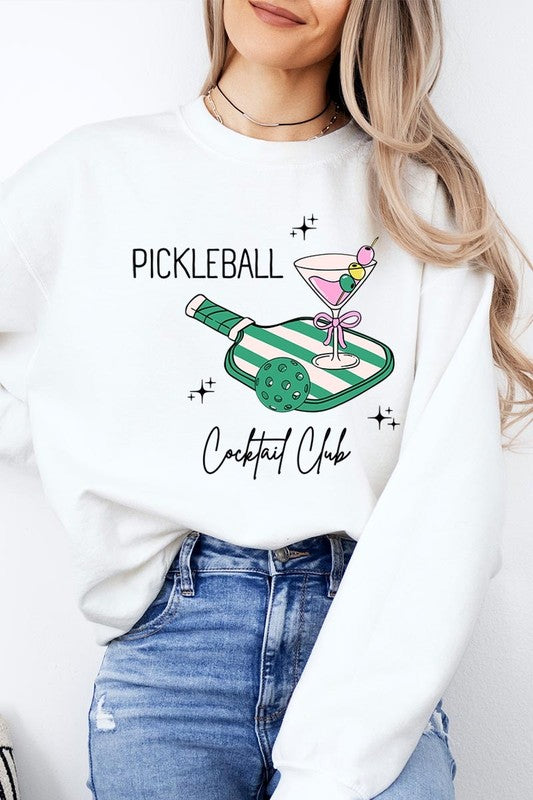 Pickleball Cocktail Club Graphic Sweatshirt