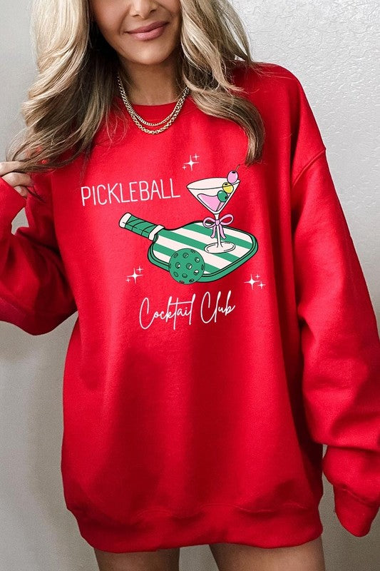 Pickleball Cocktail Club Graphic Sweatshirt